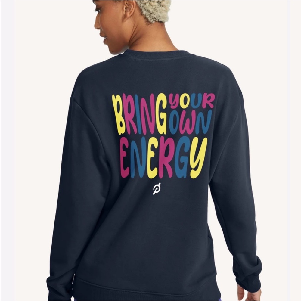 Peloton BYOE Callie Gullickson Crewneck Unisex Sweatshirt XXL Blue